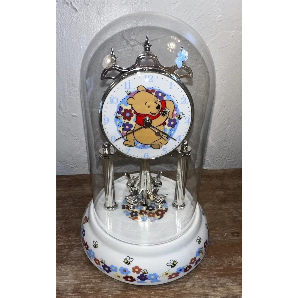 RARE Vtg Disney Winnie The Pooh Honey Bee  Collectable Anniversary Clock-tested